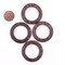TheBeadChest Natural Coconut Shell Ring Pendants 35mm, Set of 20 Brown Wood Large Hole